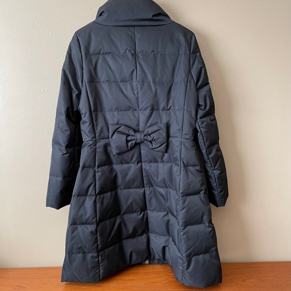 Kate Spade Black Jewel Button Puffer Coat Size 12 - Picture 10 of 13